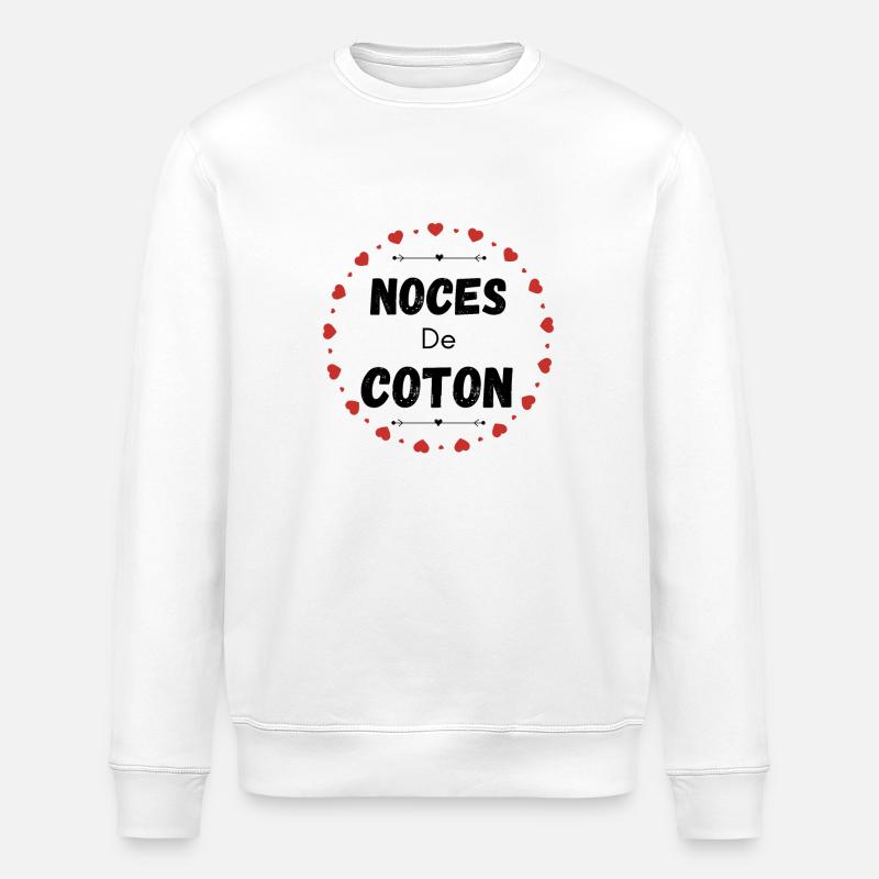 Noces de coton - Sweat bio ROLLER Stanley/Stella Unisexe - blanc