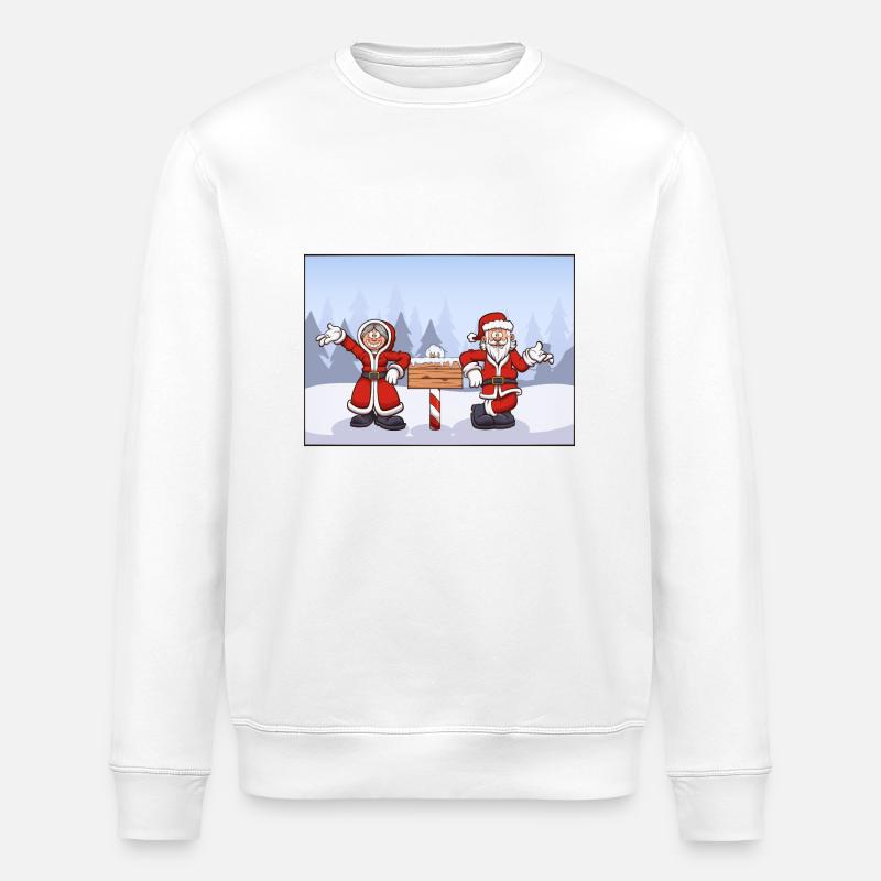 Père Noël et mère Noël - Sweat bio ROLLER Stanley/Stella Unisexe - blanc
