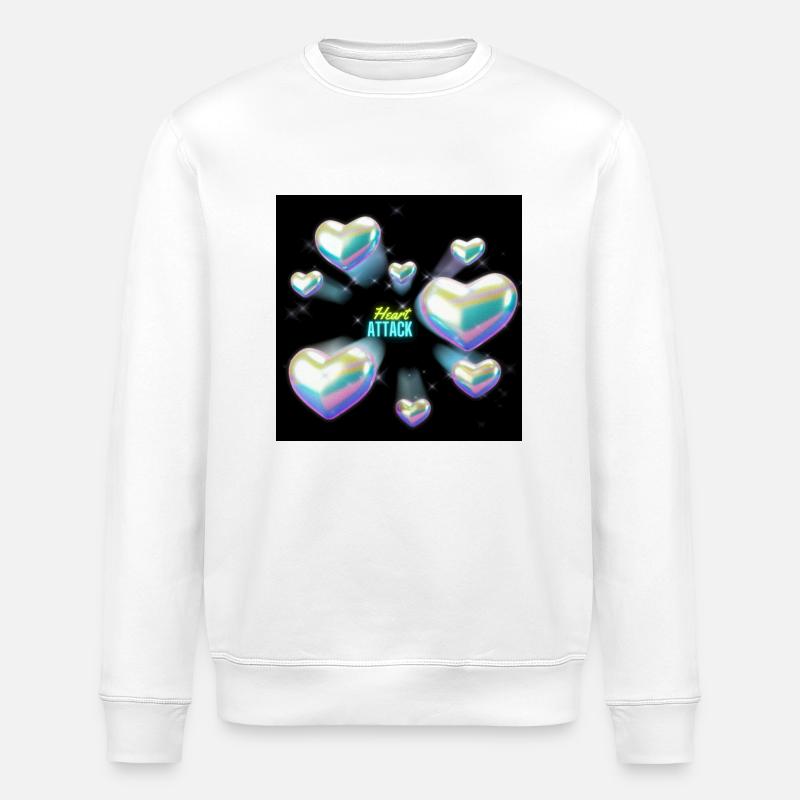 Heart Attack - Stanley/Stella Unisex Bio-Sweatshirt ROLLER - Weiß