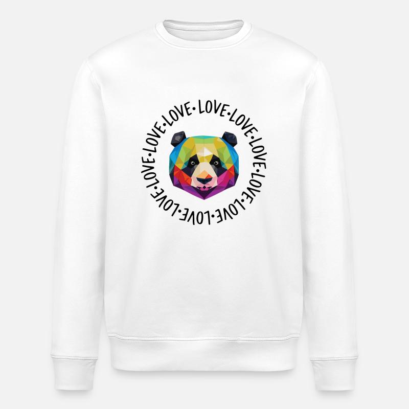 Amour - Love - Panda - Sweat bio ROLLER Stanley/Stella Unisexe - blanc