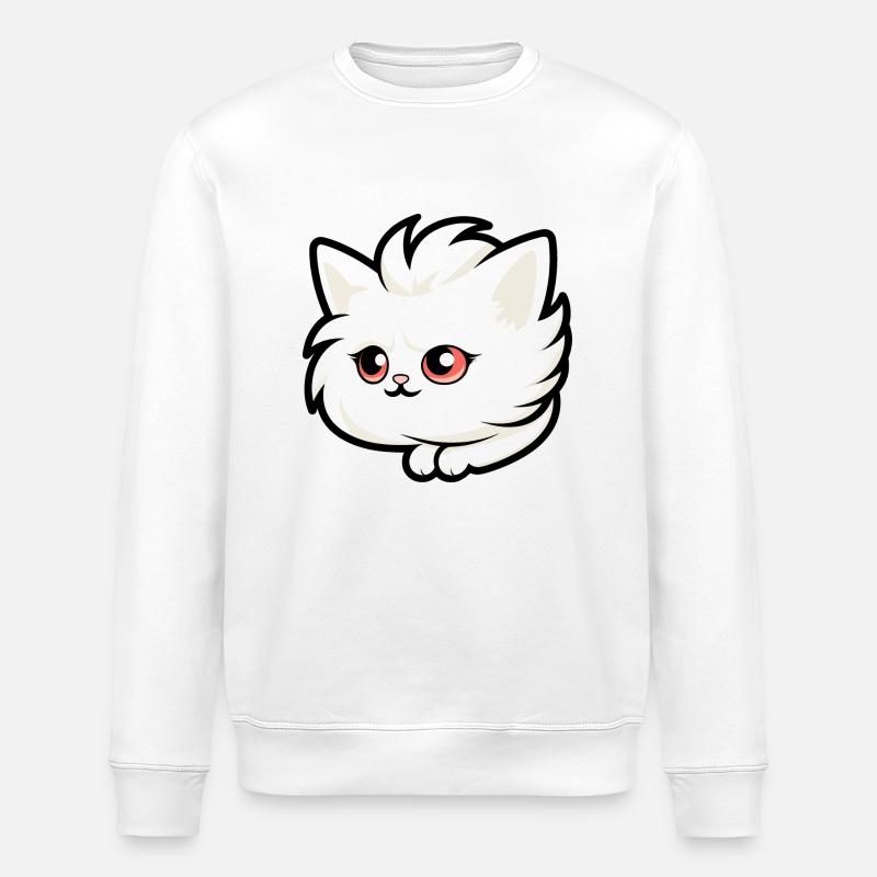 Cat - Stanley/Stella Unisex Bio-Sweatshirt ROLLER - Weiß
