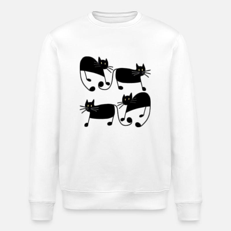 Cats - Stanley/Stella ROLLER Unisex Organic Sweatshirt - white