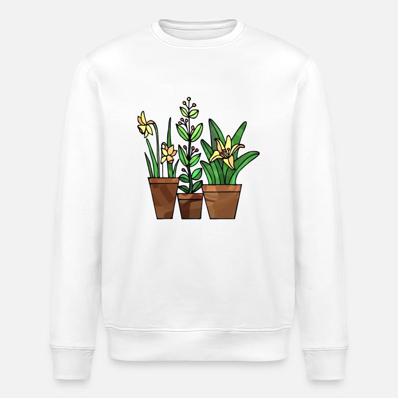 Blumen - Stanley/Stella Unisex Bio-Sweatshirt ROLLER - Weiß