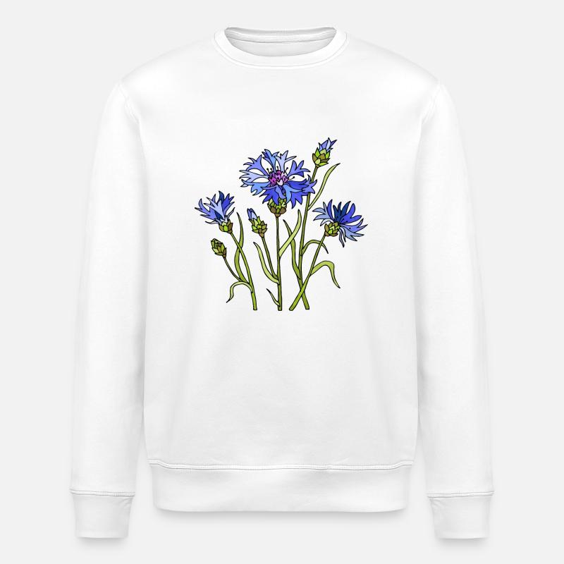 Flowers - Stanley/Stella ROLLER Unisex Organic Sweatshirt - white