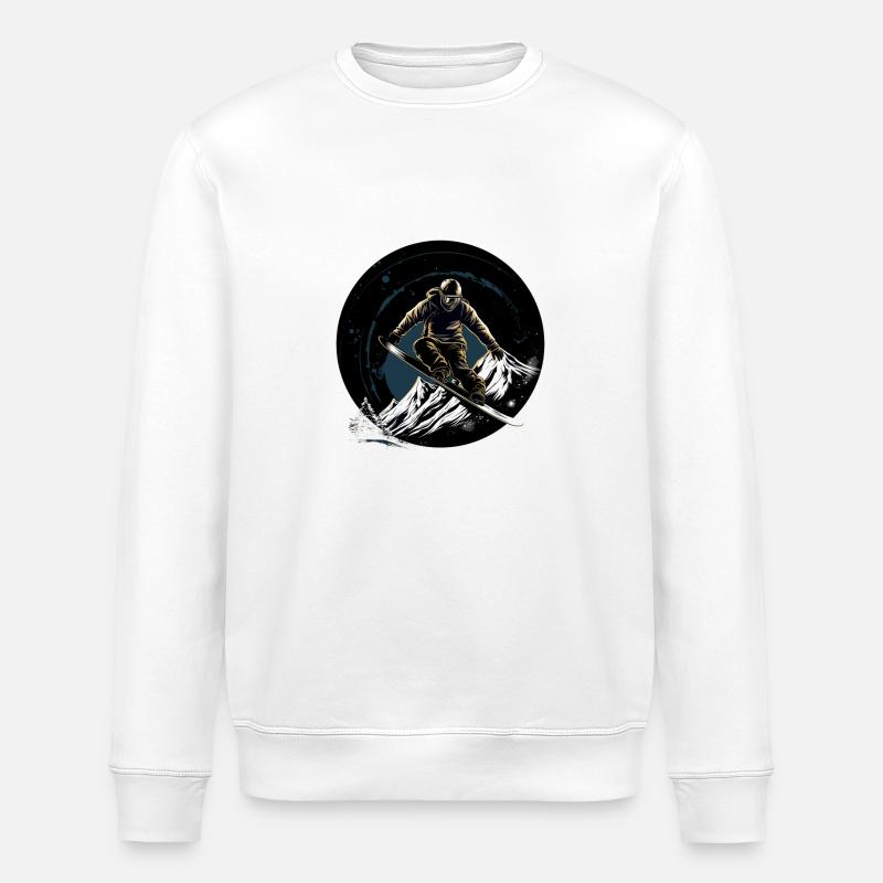Snowboard Logo - Sweat bio ROLLER Stanley/Stella Unisexe - blanc