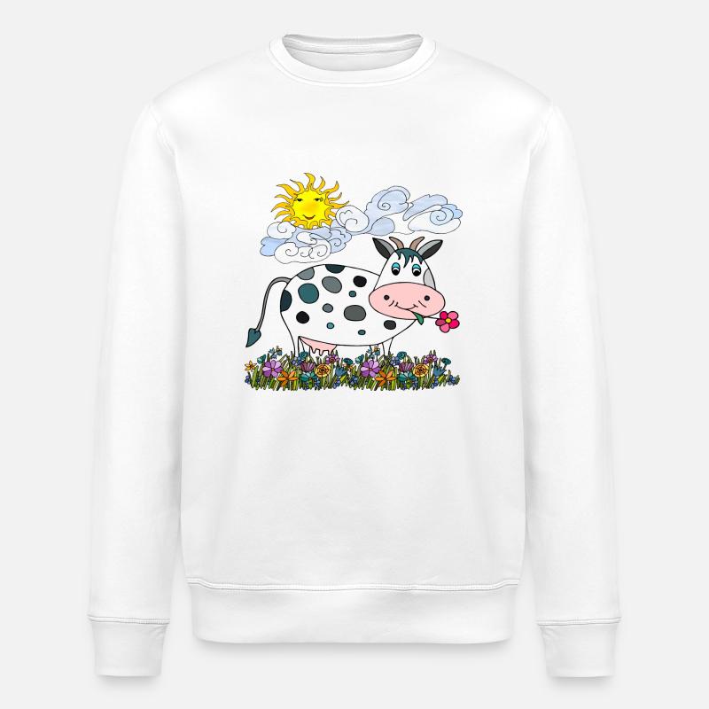 Kuh - Stanley/Stella Unisex Bio-Sweatshirt ROLLER - Weiß