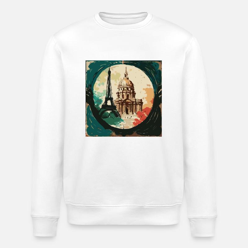 Focus on Paris - Stanley/Stella ROLLER Unisex Organic Sweatshirt - white