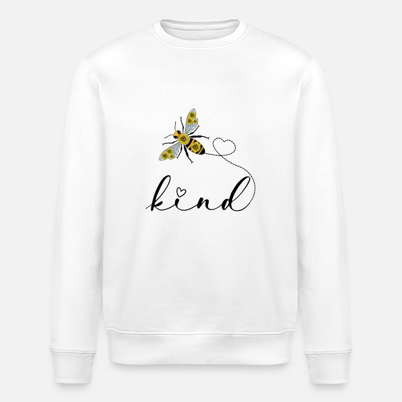 bee kind - sei freundlich, egal was ist. - Stanley/Stella Unisex Bio-Sweatshirt ROLLER - Weiß