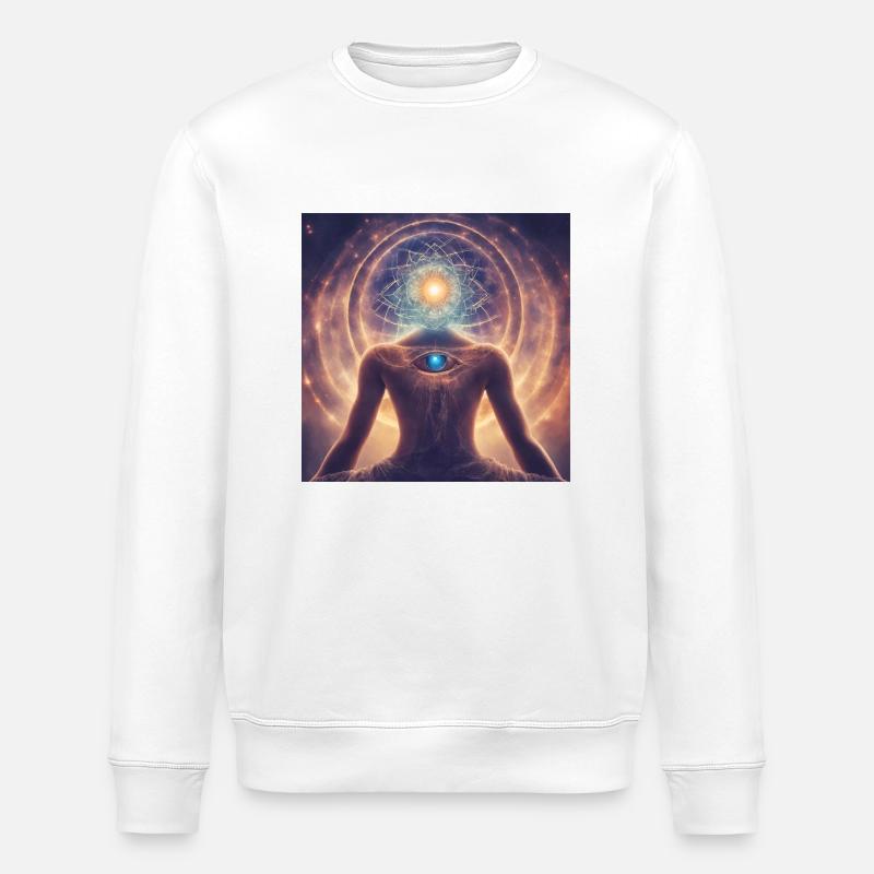 Weltall Planeten Sterne - Stanley/Stella Unisex Bio-Sweatshirt ROLLER - Weiß