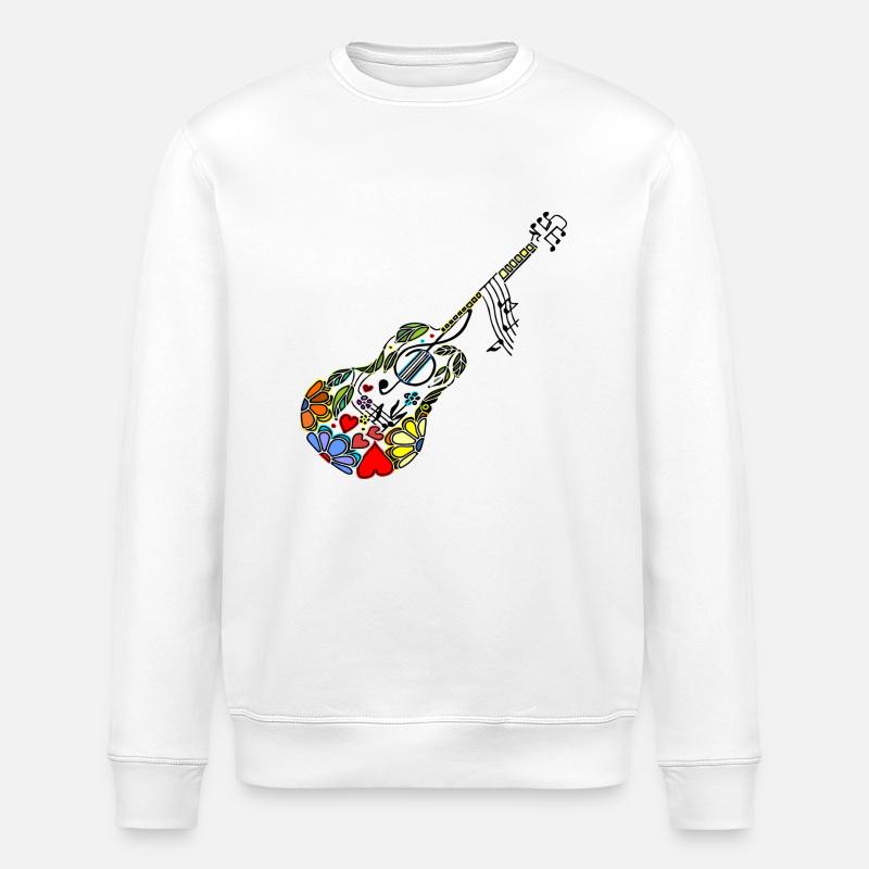 Gitarre - Stanley/Stella Unisex Bio-Sweatshirt ROLLER - Weiß