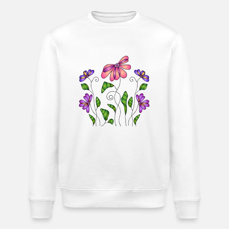 Fleur - Sweat bio ROLLER Stanley/Stella Unisexe - blanc