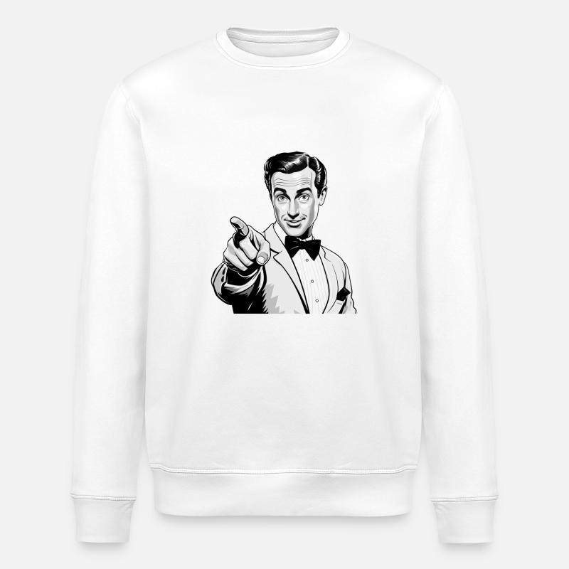 Retro Mann - Stanley/Stella Unisex Bio-Sweatshirt ROLLER - Weiß