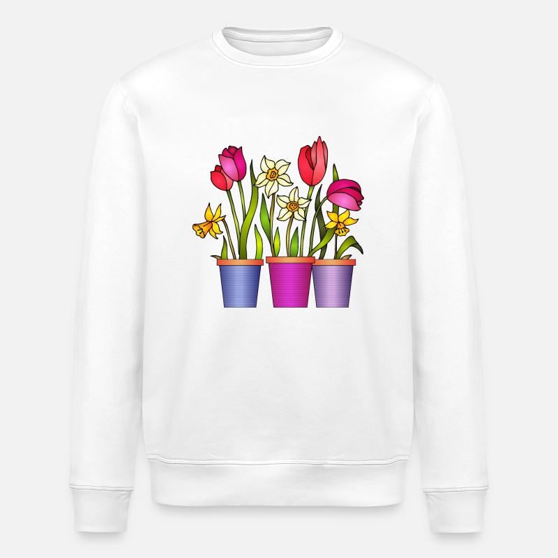 Fleur - Sweat bio ROLLER Stanley/Stella Unisexe - blanc