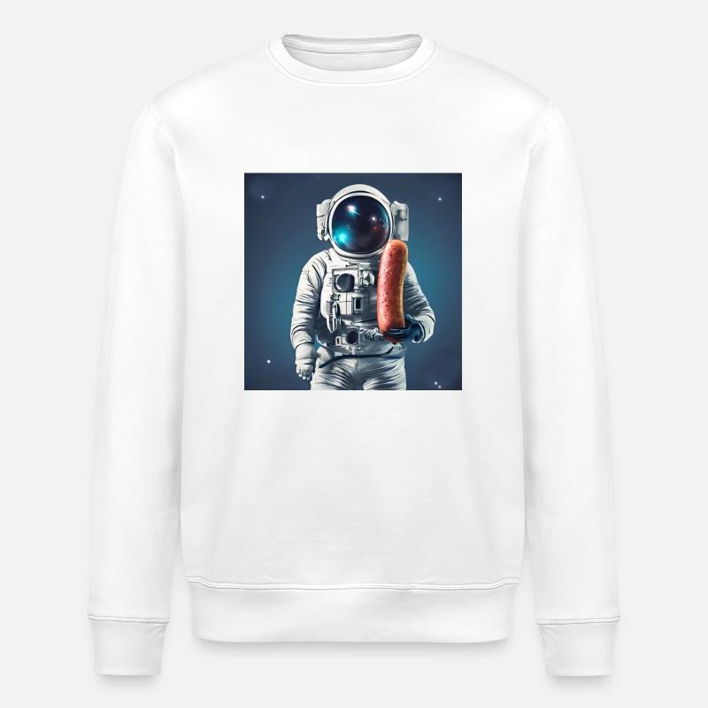 Astronaute saucisse - Sweat bio ROLLER Stanley/Stella Unisexe - blanc