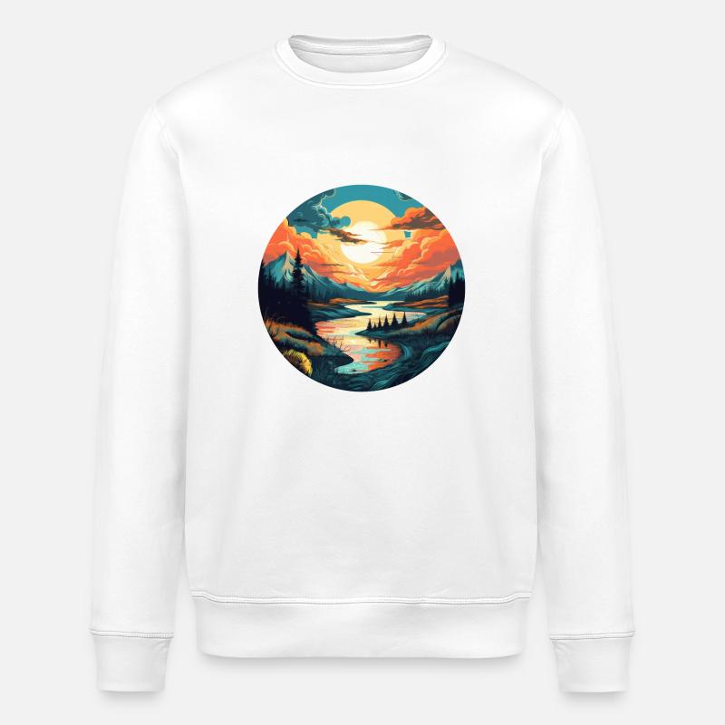 Großer Fluss - Stanley/Stella Unisex Bio-Sweatshirt ROLLER - Weiß