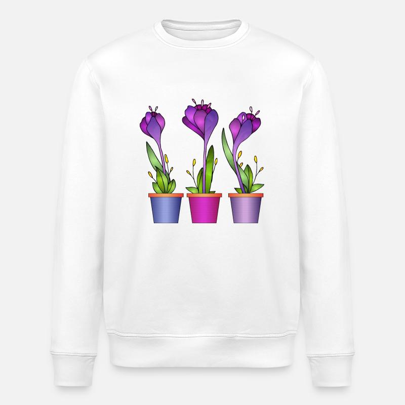 Fleur - Sweat bio ROLLER Stanley/Stella Unisexe - blanc