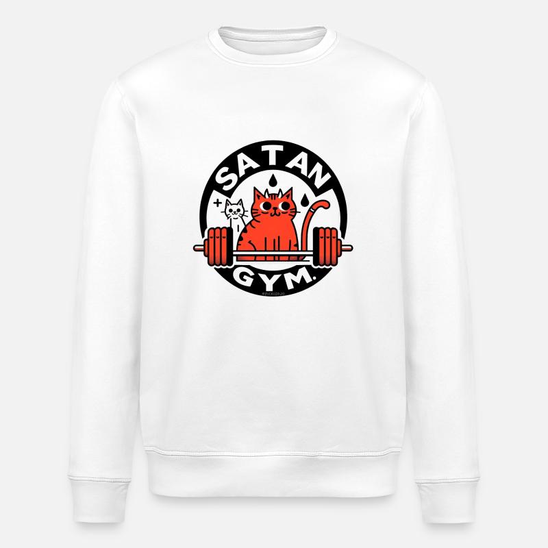 Satan Fitnessstudio Logo - Stanley/Stella Unisex Bio-Sweatshirt ROLLER - Weiß