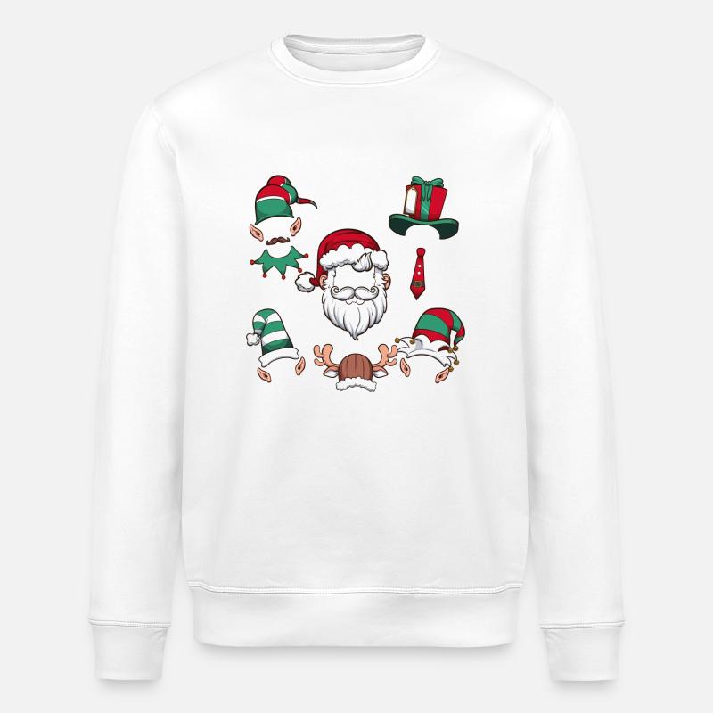 Chapeaux de Noël - Sweat bio ROLLER Stanley/Stella Unisexe - blanc