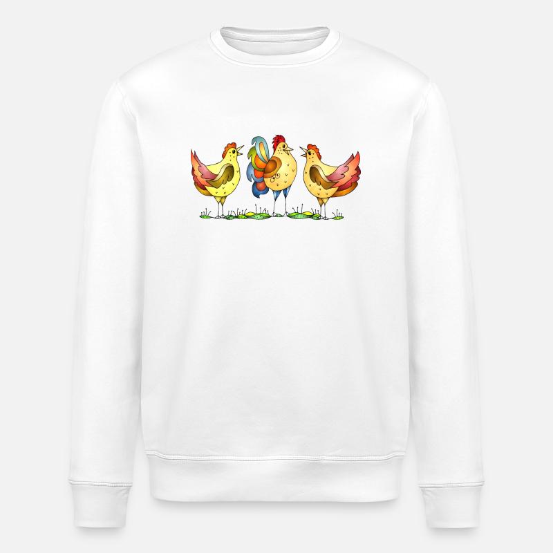 Hahn und Henne - Stanley/Stella Unisex Bio-Sweatshirt ROLLER - Weiß