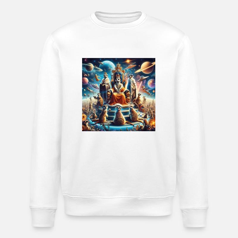 Erdmännchen Könige - Stanley/Stella Unisex Bio-Sweatshirt ROLLER - Weiß