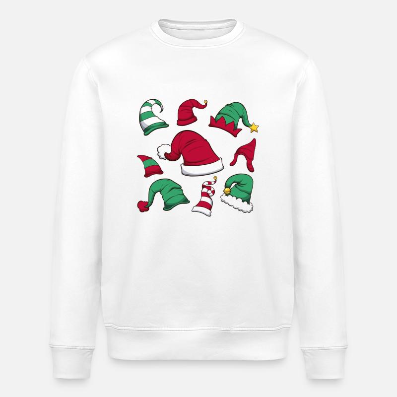 Chapeaux de Noël - Sweat bio ROLLER Stanley/Stella Unisexe - blanc