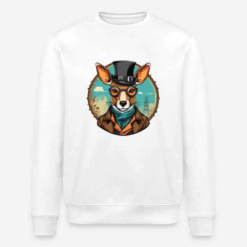 Känguru - Stanley/Stella Unisex Bio-Sweatshirt ROLLER - Weiß