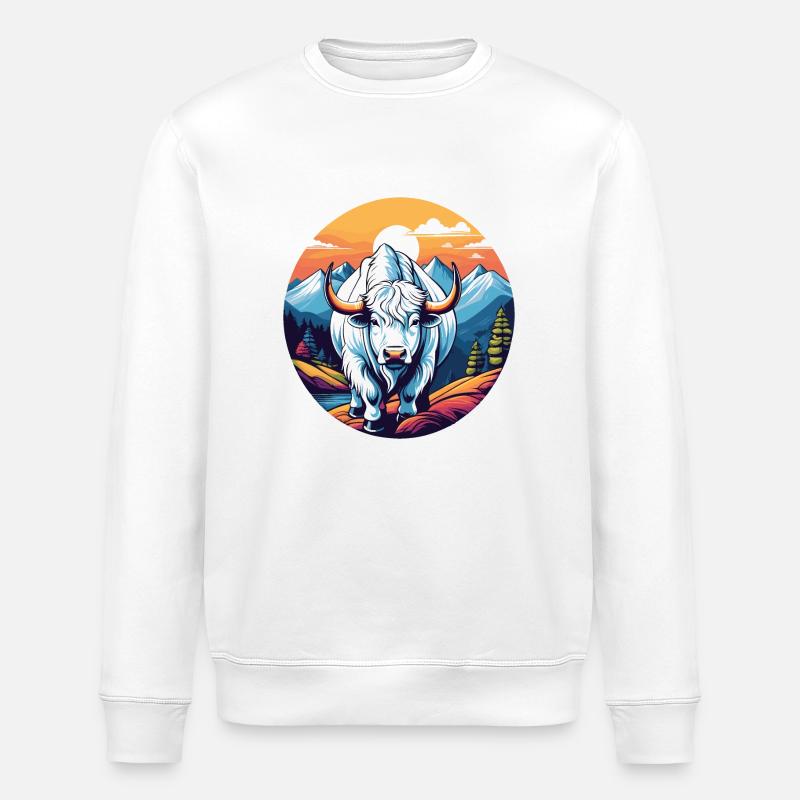 Weißes Yak - Stanley/Stella Unisex Bio-Sweatshirt ROLLER - Weiß