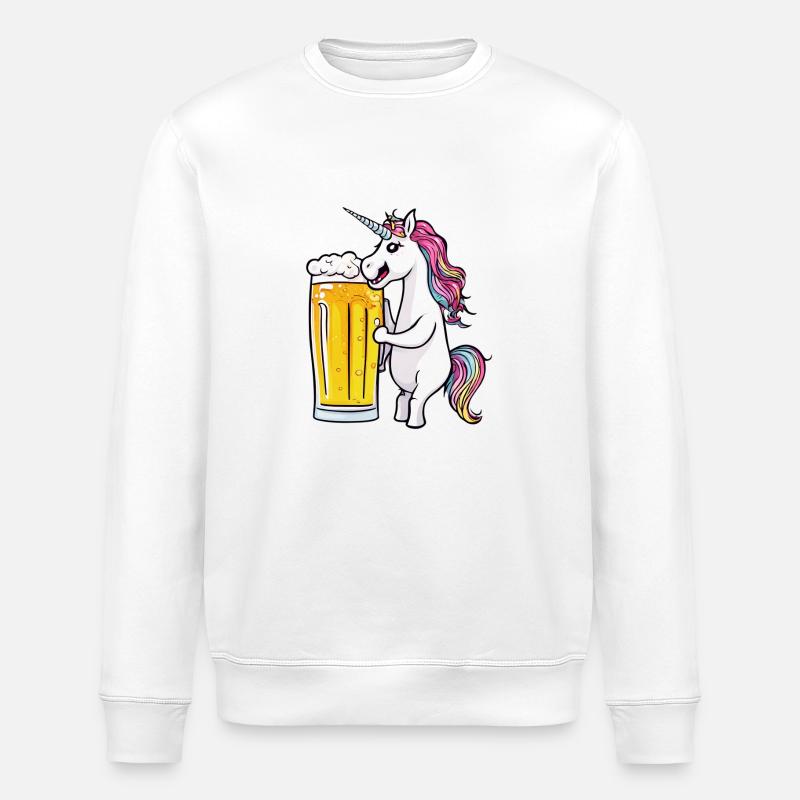 Bière Licorne - Sweat bio ROLLER Stanley/Stella Unisexe - blanc