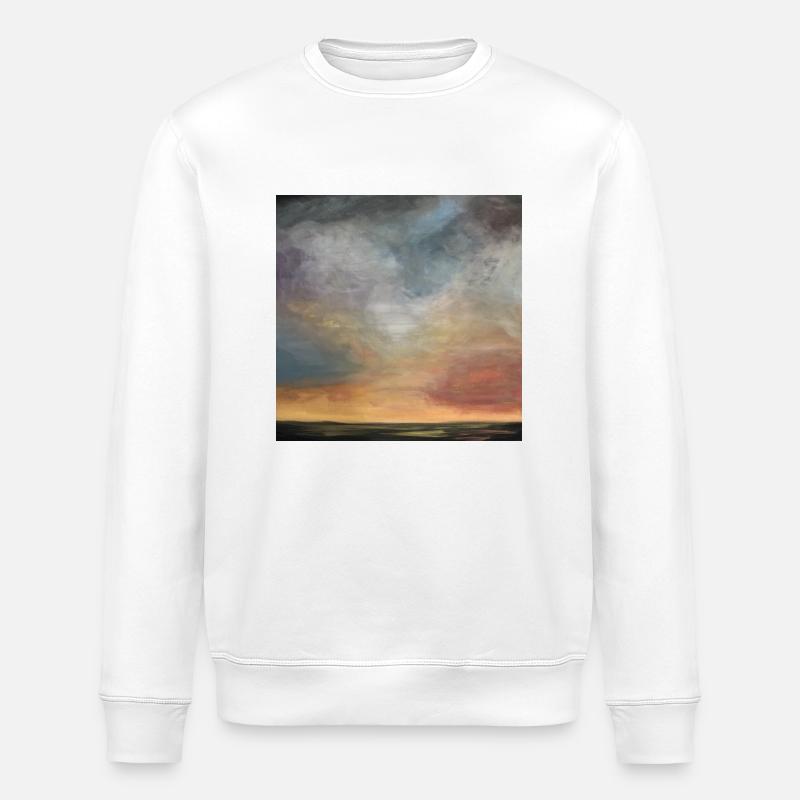 Sonnenuntergang im Meer - Stanley/Stella Unisex Bio-Sweatshirt ROLLER - Weiß