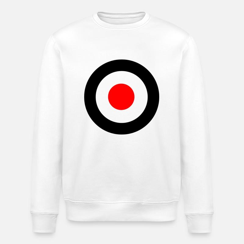Mod target roundel black red - Stanley/Stella ROLLER Unisex Organic Sweatshirt - white