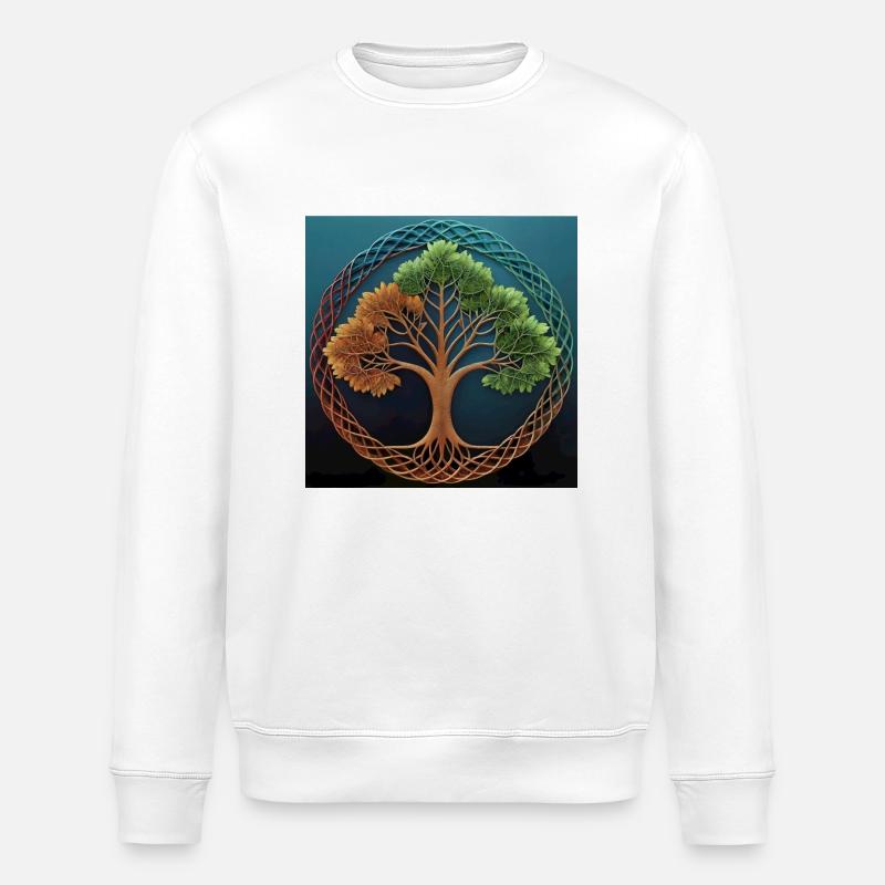 Tree of Life - Stanley/Stella Unisex Bio-Sweatshirt ROLLER - Weiß