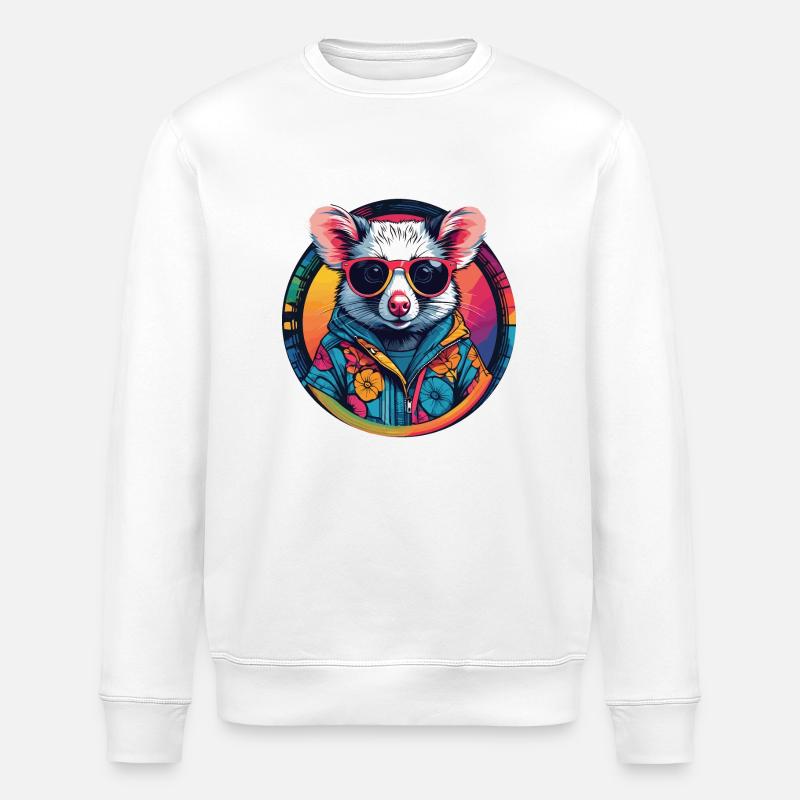 Opossum - Stanley/Stella Unisex Bio-Sweatshirt ROLLER - Weiß