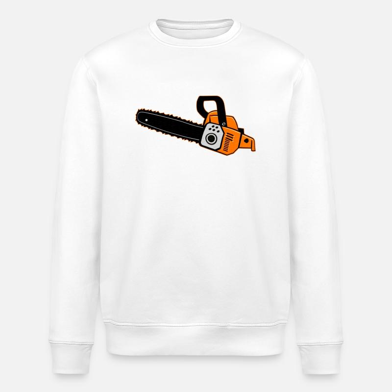 Motorsäge ORANGE - Stanley/Stella Unisex Bio-Sweatshirt ROLLER - Weiß