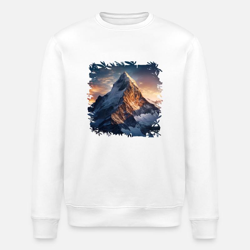 Bergsteigen am Matterhorn - Stanley/Stella Unisex Bio-Sweatshirt ROLLER - Weiß