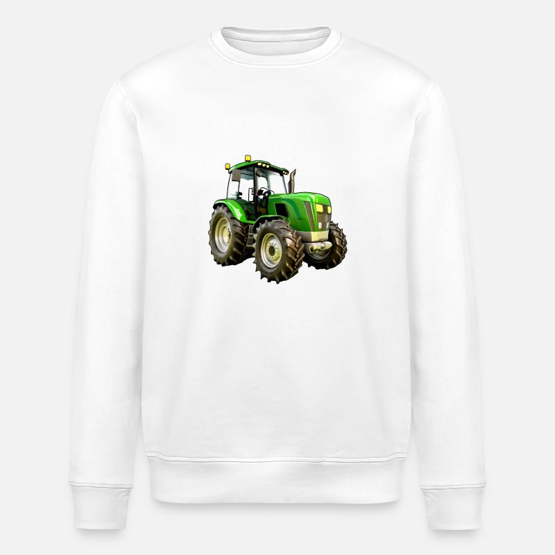 Moderner Traktor Trecker - Stanley/Stella Unisex Bio-Sweatshirt ROLLER - Weiß