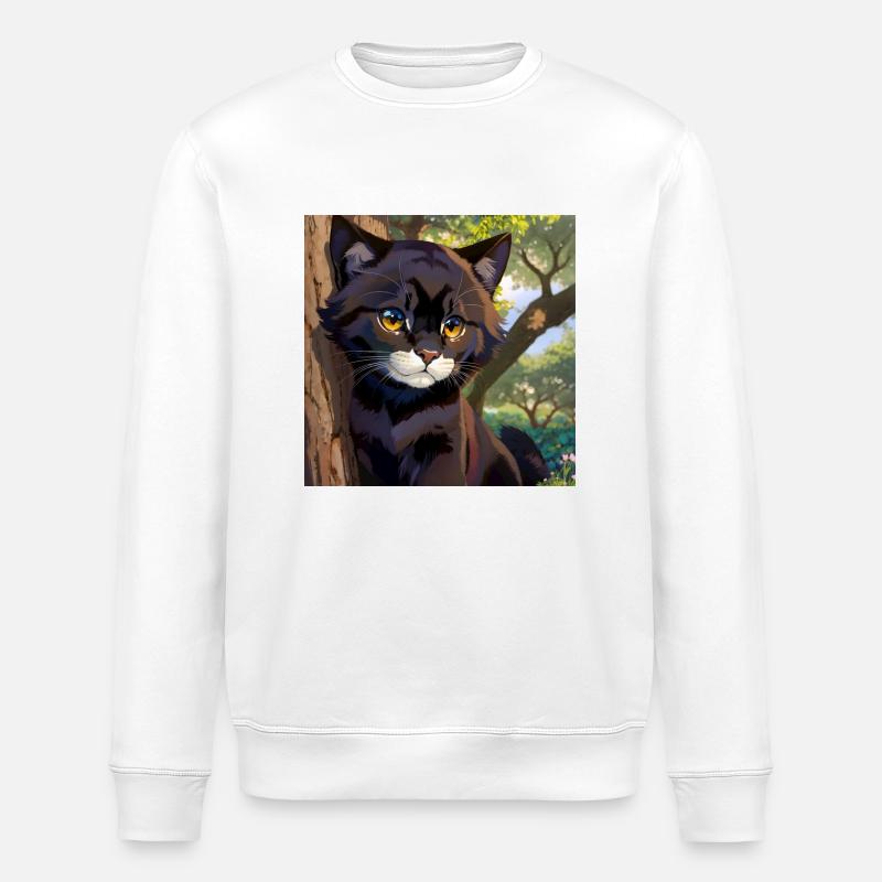 Süße Pantherine - Stanley/Stella Unisex Bio-Sweatshirt ROLLER - Weiß