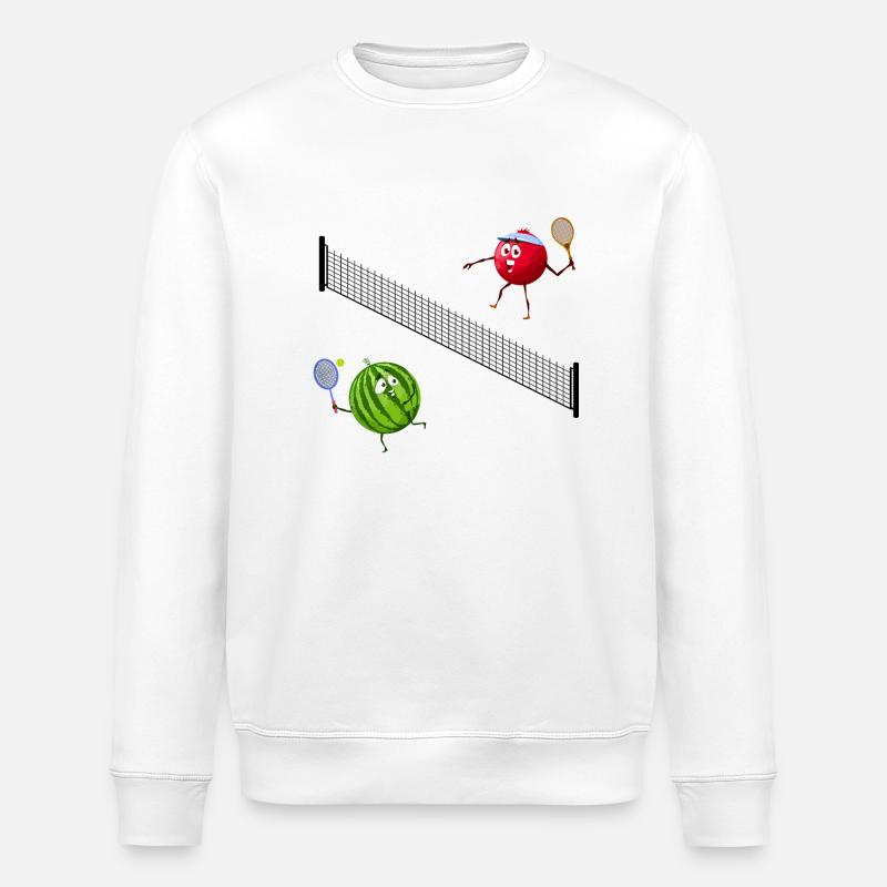 tennis cannebergeet pastèque - Sweat bio ROLLER Stanley/Stella Unisexe - blanc