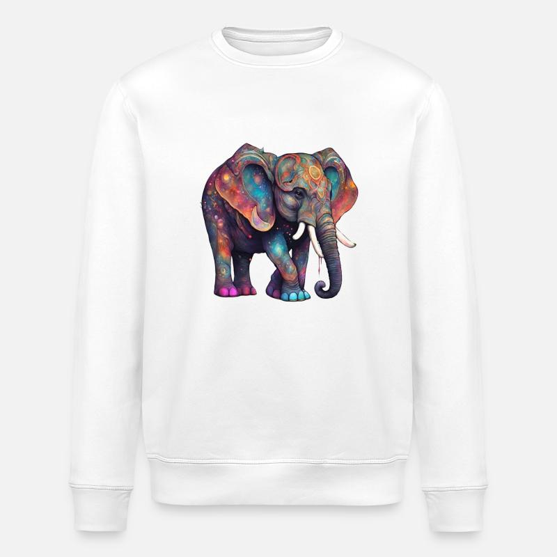 Magic Elephant - Stanley/Stella ROLLER Unisex Organic Sweatshirt - white