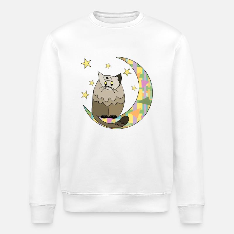 Chat - Sweat bio ROLLER Stanley/Stella Unisexe - blanc