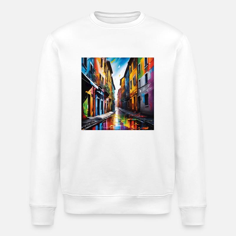 Fantastische Straßen - Stanley/Stella Unisex Bio-Sweatshirt ROLLER - Weiß