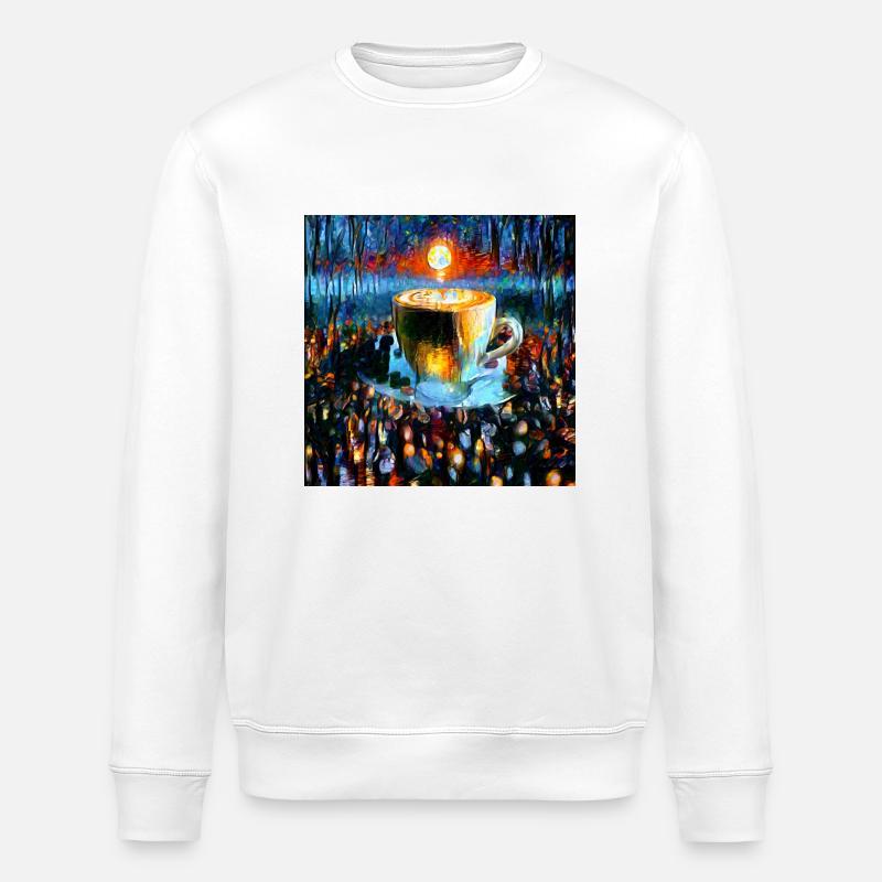 Vincent Van Coffee - Stanley/Stella ROLLER Unisex Organic Sweatshirt - white