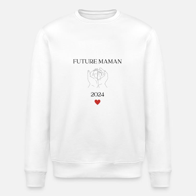Future maman 2024 - Sweat bio ROLLER Stanley/Stella Unisexe - blanc