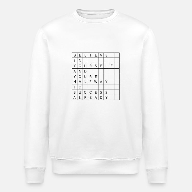 sudoku spruch - Stanley/Stella Unisex Bio-Sweatshirt ROLLER - Weiß