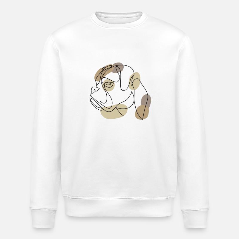 Tête BOXER LOVE - Sweat bio ROLLER Stanley/Stella Unisexe - blanc