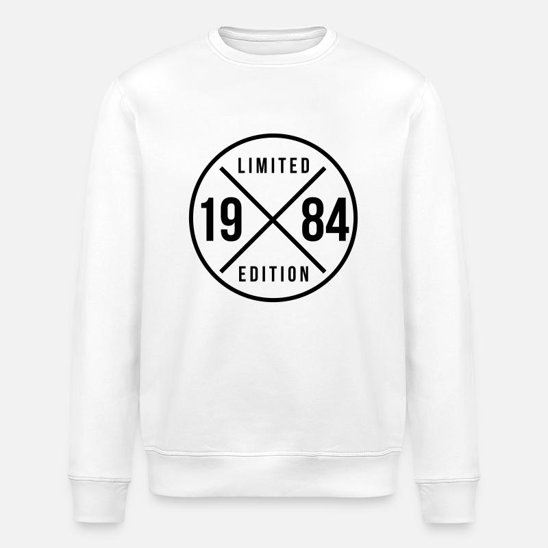 1984 Kreis 40. Geburtstag Farbwechsel - Stanley/Stella Unisex Bio-Sweatshirt ROLLER - Weiß