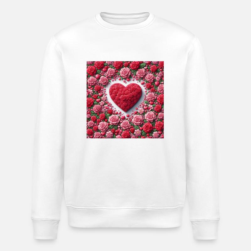 Joyeuse Saint-Valentin - Sweat bio ROLLER Stanley/Stella Unisexe - blanc