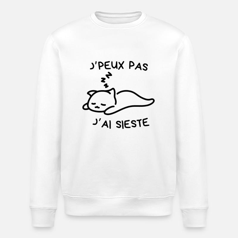 J'peux pas j'ai sieste - Sweat bio ROLLER Stanley/Stella Unisexe - blanc