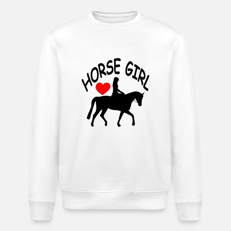 Horse - Stanley/Stella ROLLER Unisex Organic Sweatshirt - white