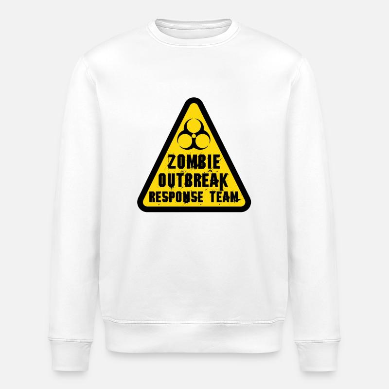 ZOMBIE OUTBREAK RESPONSE TEAM - Stanley/Stella ROLLER Unisex Organic Sweatshirt - white