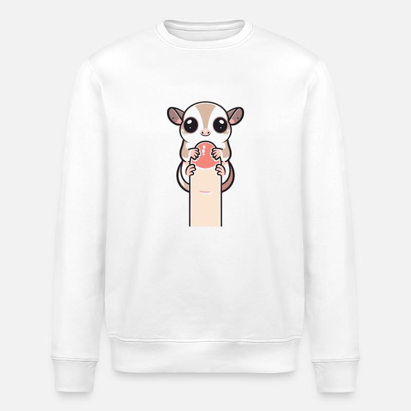 Zuckergleiter um den Finger gewickelt - Stanley/Stella Unisex Bio-Sweatshirt ROLLER - Weiß